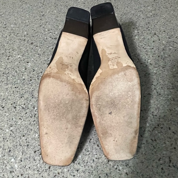 Pancaldi Women’s Square Toe Vintage Black Stretch Fabric Heel Size 10B - Picture 8 of 9